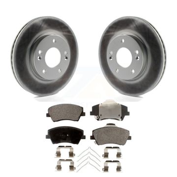 Front Coated Disc Brake Rotors And Ceramic Pads Kit For Hyundai Elantra KGT-100485