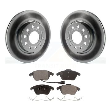 Front Coated Disc Brake Rotors And Ceramic Pads Kit For Volkswagen GTI Audi A3 Quattro KGT-100493