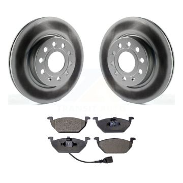 Front Coated Disc Brake Rotors And Ceramic Pads Kit For Volkswagen Jetta KGT-100494