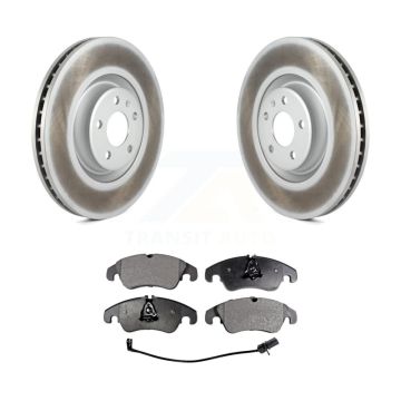 Front Coated Brake Rotor Ceramic Pad Kit For 2014 Audi A6 With 356mm Diameter KGT-100496