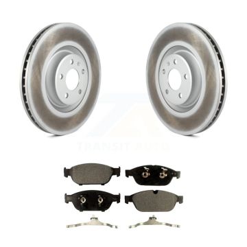 Front Coated Disc Brake Rotors And Ceramic Pads Kit For Audi A6 Quattro A7 KGT-100497