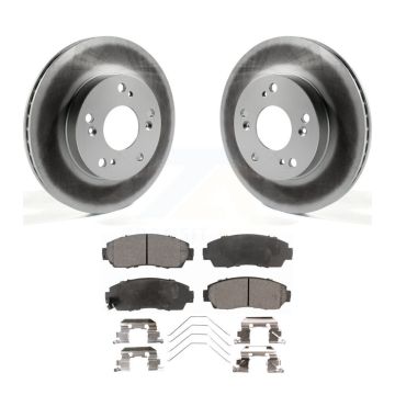 Front Coat Brake Rotors Ceramic Pad Kit For 15 Honda Civic LX SE with Manual transmission KGT-100501