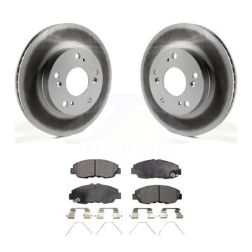 Front Coated Disc Brake Rotors And Ceramic Pads Kit For Honda Civic KGT-100502