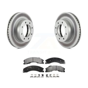 Front Coated Disc Brake Rotor & Ceramic Pad Kit For 2012-2021 Nissan NV2500 NV3500 NV1500 KGT-100505