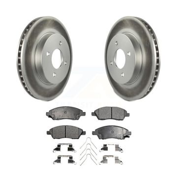 Front Coated Disc Brake Rotors And Ceramic Pads Kit For Nissan Micra Versa Note KGT-100507