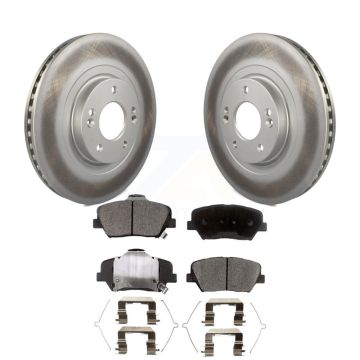 Front Coated Disc Brake Rotors And Ceramic Pad Kit For Kia Sorento Hyundai Santa Fe Sport KGT-100514