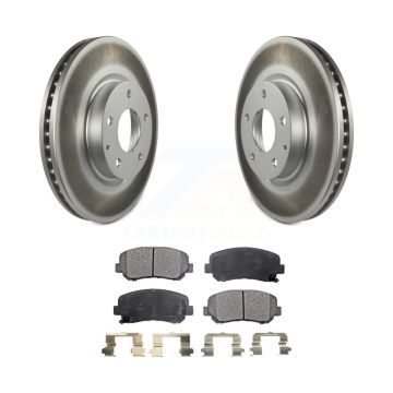 Front Coated Disc Brake Rotors And Ceramic Pads Kit For 2013-2015 Mazda CX-5 KGT-100516