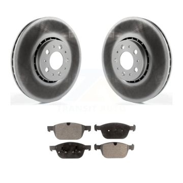 Front Coated Brake Rotor & Ceramic Pad Kit For Volvo XC90 With 328mm Diameter KGT-100522
