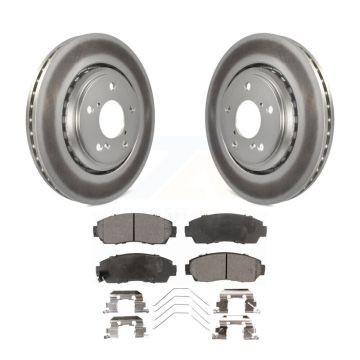 Front Coated Disc Brake Rotors And Ceramic Pads Kit For Honda Odyssey Passport KGT-100523