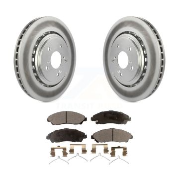 Front Coated Disc Brake Rotors And Ceramic Pads Kit For 2014-2016 Acura MDX KGT-100528
