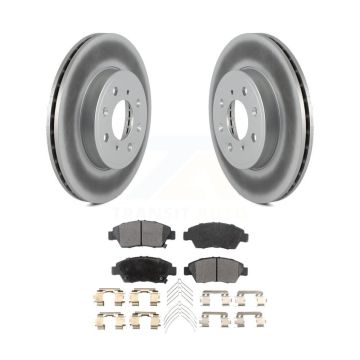 Front Coated Disc Brake Rotors And Ceramic Pads Kit For 2015-2020 Honda Fit KGT-100531