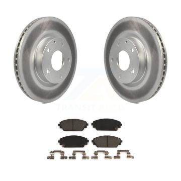 Front Coated Disc Brake Rotors And Ceramic Pads Kit For Mazda 3 CX-3 Sport KGT-100532