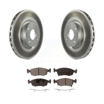 Front Coated Disc Brake Rotors And Ceramic Pads Kit For Fiat 500 KGT-100537