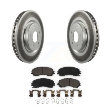 Front Coated Disc Brake Rotors And Ceramic Pads Kit For Nissan Rogue KGT-100543