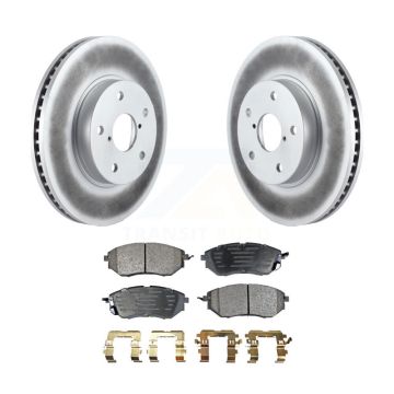 Front Coated Disc Brake Rotors And Ceramic Pads Kit For 2015 Subaru Legacy 2.5L KGT-100547