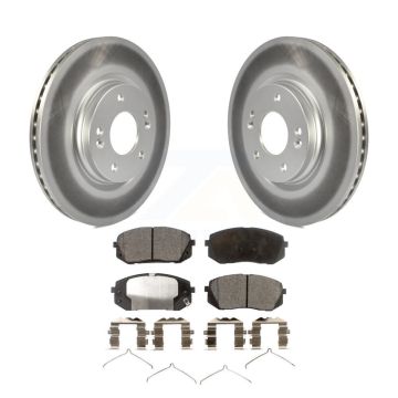 Front Coated Brake Rotor Ceramic Pad Kit For Hyundai Sonata Kona Electric Kia Optima Niro KGT-100550
