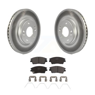 Front Coated Disc Brake Rotor And Ceramic Pad Kit For Hyundai Elantra Tucson Kia Sportage KGT-100551