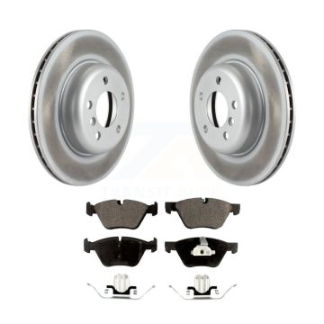Front Coated Disc Brake Rotors And Ceramic Pads Kit For BMW 528i xDrive KGT-100555