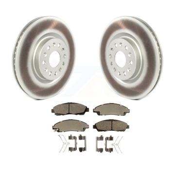 Front Coated Disc Brake Rotors And Ceramic Pads Kit For Cadillac XT5 Buick Enclave XT6 KGT-100563