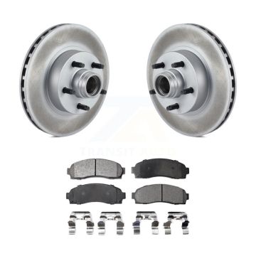 Front Coated Disc Brake Rotor Hub Ceramic Pad Kit For Ford Ranger Mazda B3000 B2300 B4000 KGT-100572