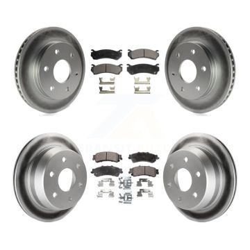 Front Rear Coat Brake Rotor Ceramic Pad Kit For Chevrolet GMC Silverado 1500 Sierra Astro KGT-100589