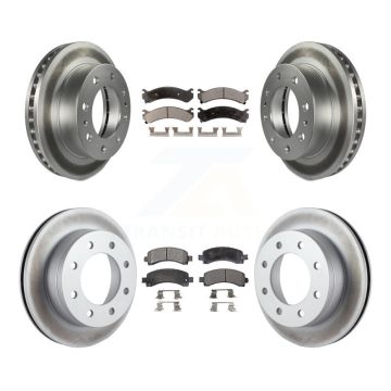 Front Rear Coated Disc Brake Rotors Ceramic Pad Kit For Chevrolet Express 2500 GMC Savana KGT-100600