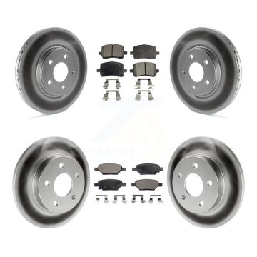 Front Rear Coated Brake Rotor Ceramic Pad Kit For Chevrolet Cobalt Saturn Ion Pontiac HHR KGT-100609