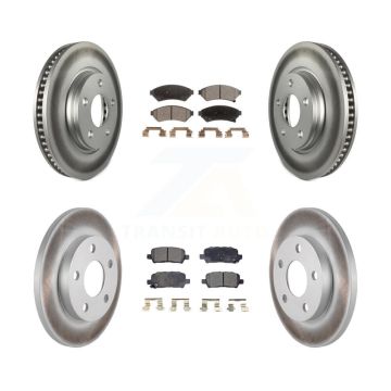 Front Rear Coat Brake Rotors Ceramic Pad Kit For Buick LaCrosse Pontiac Grand Prix Allure KGT-100612
