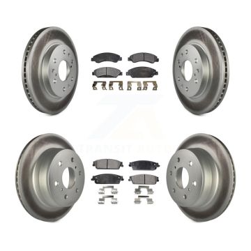 Front Rear Coat Brake Rotor Ceramic Pad Kit For Chevrolet Avalanche Cadillac GMC Tahoe XL KGT-100618