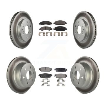 Front Rear Coat Brake Rotor Ceramic Pad Kit For Chevrolet GMC Sierra 1500 Silverado Tahoe KGT-100622