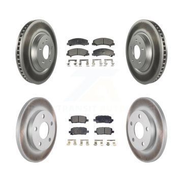 Front Rear Coated Disc Brake Rotors And Ceramic Pads Kit For Chevrolet Impala Limited KGT-100630