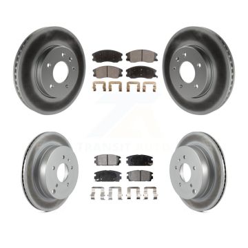 Front Rear Coat Brake Rotors Ceramic Pad Kit For Chevrolet Equinox Pontiac Torrent Saturn KGT-100636