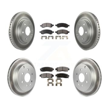 Front Rear Coat Brake Rotor Ceramic Pad Kit For GMC Acadia Buick Enclave Chevrolet Saturn KGT-100637