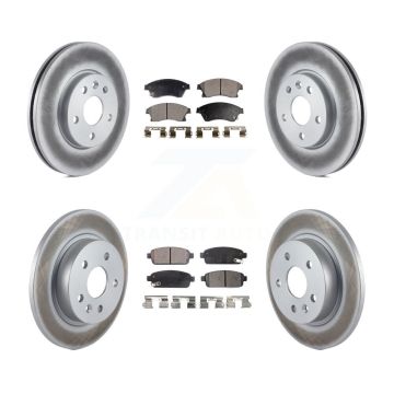 Front Rear Coated Disc Brake Rotors And Ceramic Pad Kit For Chevrolet Cruze Sonic Limited KGT-100647