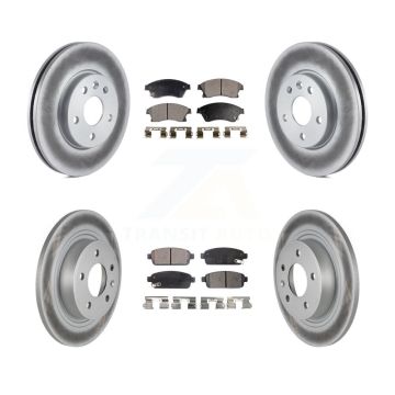 Front Rear Coated Disc Brake Rotors And Ceramic Pads Kit For Chevrolet Cruze KGT-100648