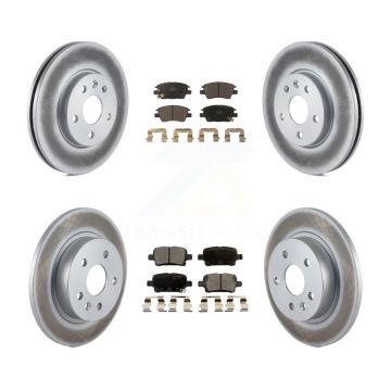Front Rear Coated Disc Brake Rotors And Ceramic Pads Kit For Chevrolet Cruze KGT-100649