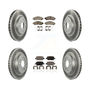 Front Rear Coat Disc Brake Rotors Ceramic Pad Kit For Chevrolet Traverse GMC Acadia Buick KGT-100659