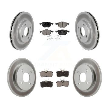 Front Rear Coat Brake Rotor Ceramic Pad Kit For Ford Focus LX/Mid/High/SE/ZTS/ZTW/ZX3/ZX5 KGT-100666