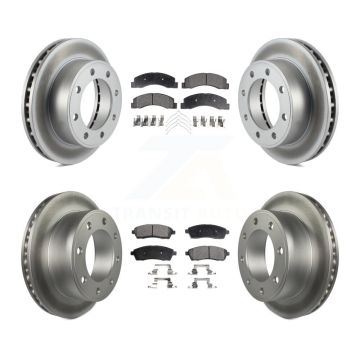 Front Rear Coat Disc Brake Rotors Ceramic Pad Kit For Ford F-250 Super Duty Excursion 4WD KGT-100668