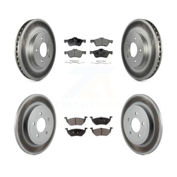 Front Rear Coat Brake Rotor Ceramic Pad Kit For Ford Escape Mazda Tribute Mercury Mariner KGT-100681