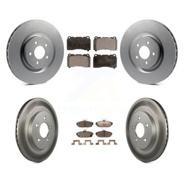 Front Rear Coated Brake Rotor Ceramic Pad Kit For 2012 Ford Mustang Boss 302 Shelby GT500 KGT-100700