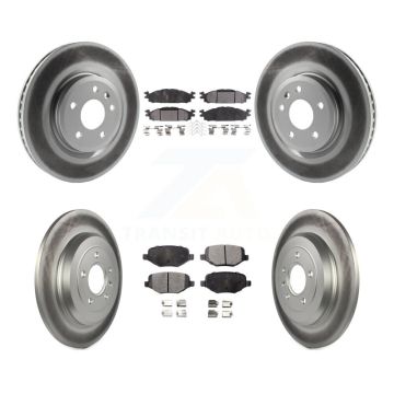 Front Rear Coat Brake Rotor Ceramic Pad Kit For Ford Explorer Flex Taurus Lincoln MKT MKS KGT-100713