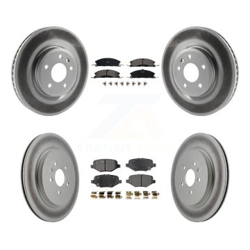 Front Rear Coat Brake Rotor Ceramic Pad Kit For 2013 Ford Explorer With Heavy Duty Brakes KGT-100715