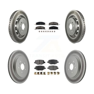 Front Rear Coated Brake Rotors Ceramic Pad Kit For Ford Explorer Flex Taurus Police Sedan KGT-100724