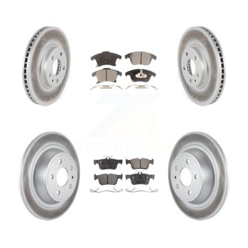 Front Rear Coated Disc Brake Rotors And Ceramic Pads Kit For Ford Fusion Lincoln MKZ KGT-100725