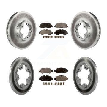 Front Rear Coat Brake Rotors Ceramic Pad Kit For Ford Transit-250 Transit-150 Transit-350 KGT-100730