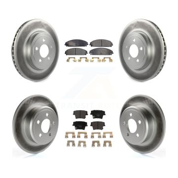 Front Rear Coat Disc Brake Rotor Ceramic Pad Kit For 2005-2006 Chrysler 300 AWD with 3.5L KGT-100763