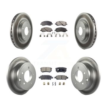 Front Rear Coated Brake Rotors Ceramic Pad Kit For Jeep Patriot Compass Dodge Caliber 200 KGT-100775