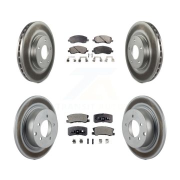Front Rear Coated Brake Rotors Ceramic Pad Kit For Jeep Mitsubishi Patriot Lancer Compass KGT-100776