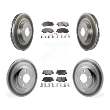 Front Rear Coated Disc Brake Rotor And Ceramic Pad Kit For Mitsubishi RVR Outlander Sport KGT-100779